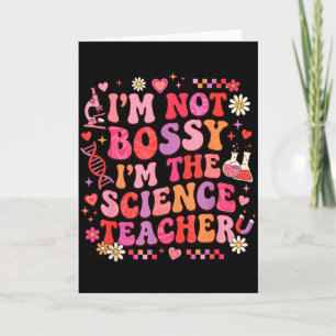 Tarjeta Maestro de Ciencias San Valentín Retro Groovy Biol