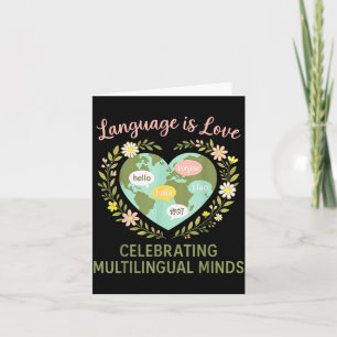 Tarjeta Maestro de ESL El Idioma Es Amor Celebrando Multil