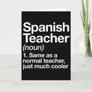 Tarjeta Maestro de español definición divertida Byck al co