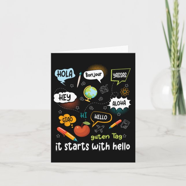Tarjeta Maestro de Idiomas de Inclusión de Amistad Comienz (Anverso)