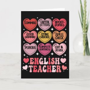 Tarjeta Maestro de inglés Día de San Valentín Gramática Pr