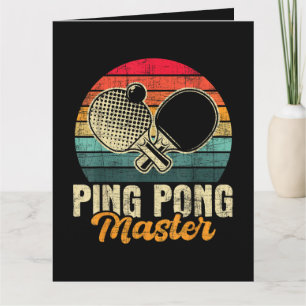 Tarjeta Maestro de Ping Pong - Deportes de Jugador de Teni