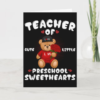 Tarjeta Maestro de preescolar del Día de San Valentín para