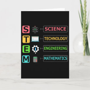 Tarjeta Maestro de Stem Ciencia Tecnología Ingeniería Mate