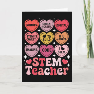 Tarjeta Maestro de Stem Día de San Valentín Ciencia Tecnol