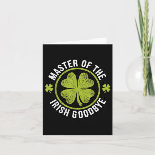 Tarjeta Maestro Del Adiós Irlandés Día De San Patricio 