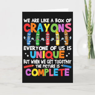 Tarjeta Maestro Divertido Somos Como Una Caja De Crayones