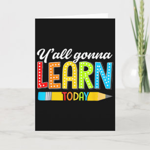 Tarjeta Maestro Hoy Aprenderán Primer Día De Escuela