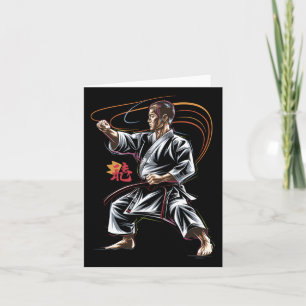 Tarjeta Maestro Karate En Acción Para Los Hinchas De Las A