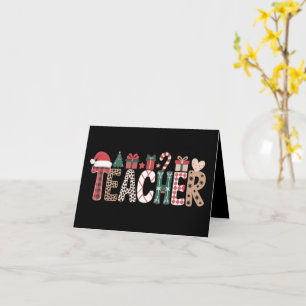 Tarjeta Maestro Navidad Vida Enseñar Amor Inspirador 