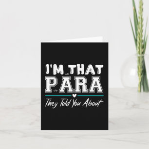 Tarjeta Maestro Paraprofesional Soy Esa Para Que Te Dijero