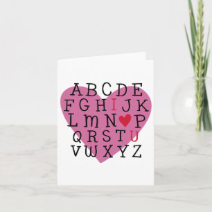 Tarjeta Maestro San Valentín Te Amo Alfabeto Te Amo Te Qui