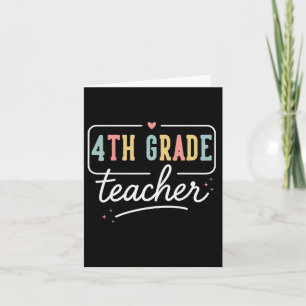 Tarjeta Maestros de 4º grado Regalos de 4º grado de vuelta