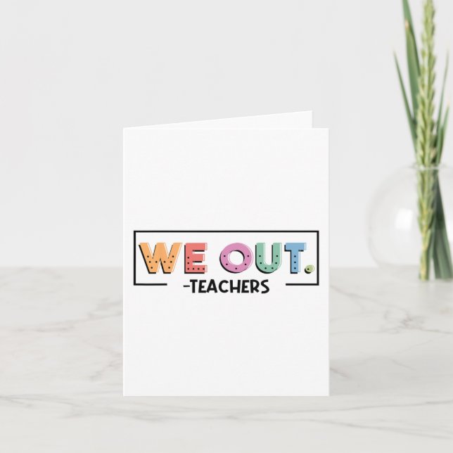 Tarjeta Maestros De Fin De Año Escolar Felices El Último D (Anverso)