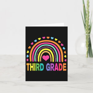 Tarjeta Maestros de tercer grado de arcoiris niños rotos p