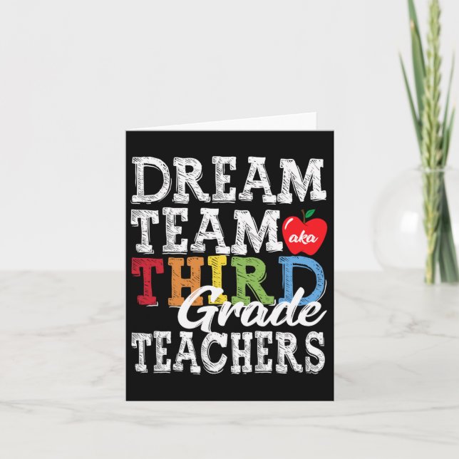 Tarjeta Maestros de tercer grado Tee Dream Team (Anverso)