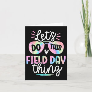 Tarjeta Maestros del Día del Trabajo Escolar Tie Dye Field