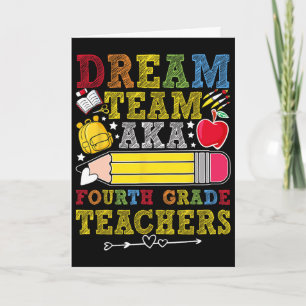 Tarjeta Maestros del Equipo de Sueños de 4to Grado Maestra