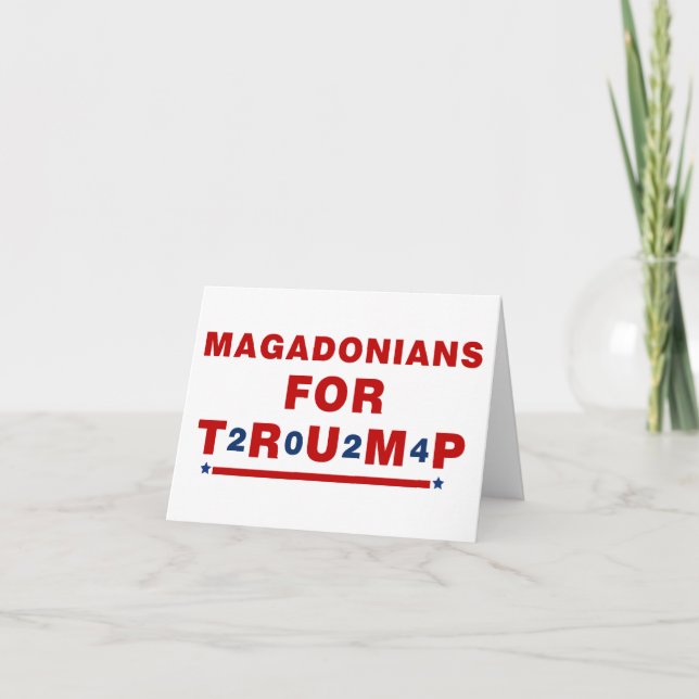 Tarjeta Magadonianos Para La Estrella Azul Roja De Trump 2 (Anverso)