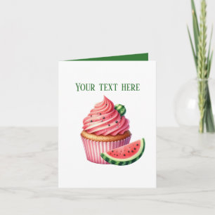 Tarjeta Magdalena de sandía linda personalizable