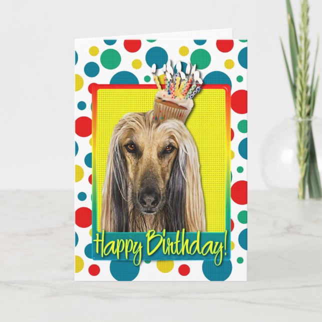 Tarjeta Magdalena del cumpleaños - afgano (Anverso)