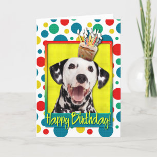 Tarjeta Magdalena del cumpleaños - Dalmatian