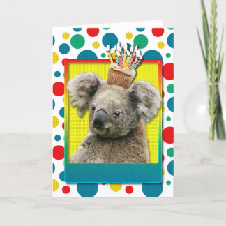 Tarjeta Magdalena del cumpleaños - koala