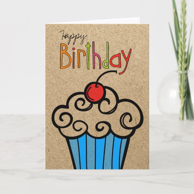 Tarjeta Magdalena del feliz cumpleaños (Anverso)