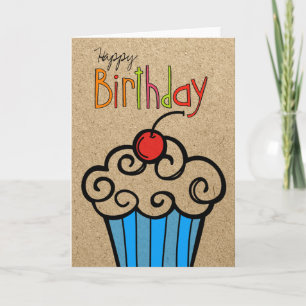 Tarjeta Magdalena del feliz cumpleaños
