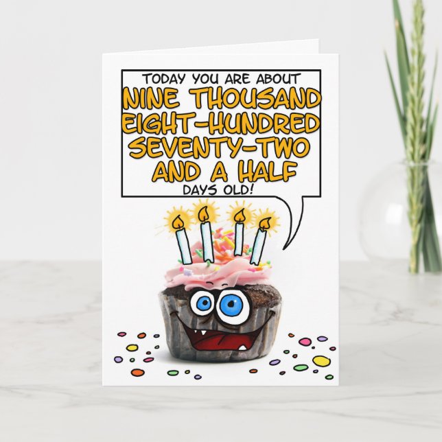 Tarjeta Magdalena del feliz cumpleaños - 27 años (Anverso)