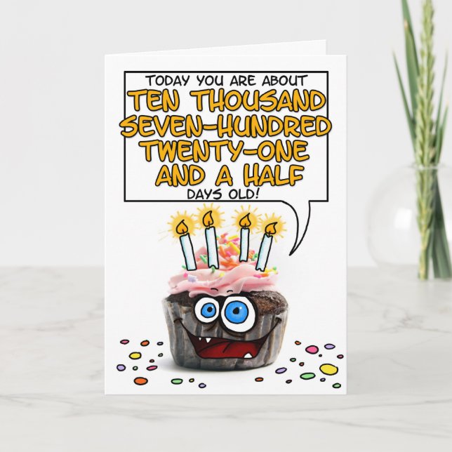 Tarjeta Magdalena del feliz cumpleaños - 29 años (Anverso)