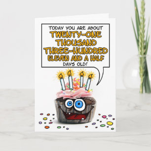 Tarjeta Magdalena del feliz cumpleaños - 58 años