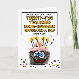 Tarjeta Magdalena del feliz cumpleaños - 61 años