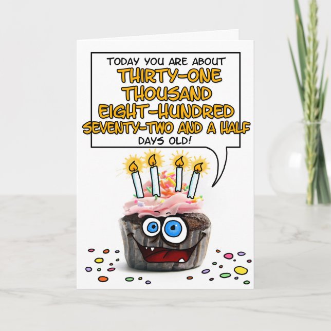 Tarjeta Magdalena del feliz cumpleaños - 87 años (Anverso)