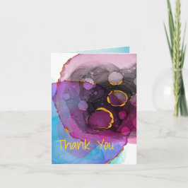 Tarjeta Magenta Azul y Dorado Gracias, Dirección en la par