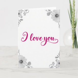 Tarjeta Magenta Negrita 'Te Amo'