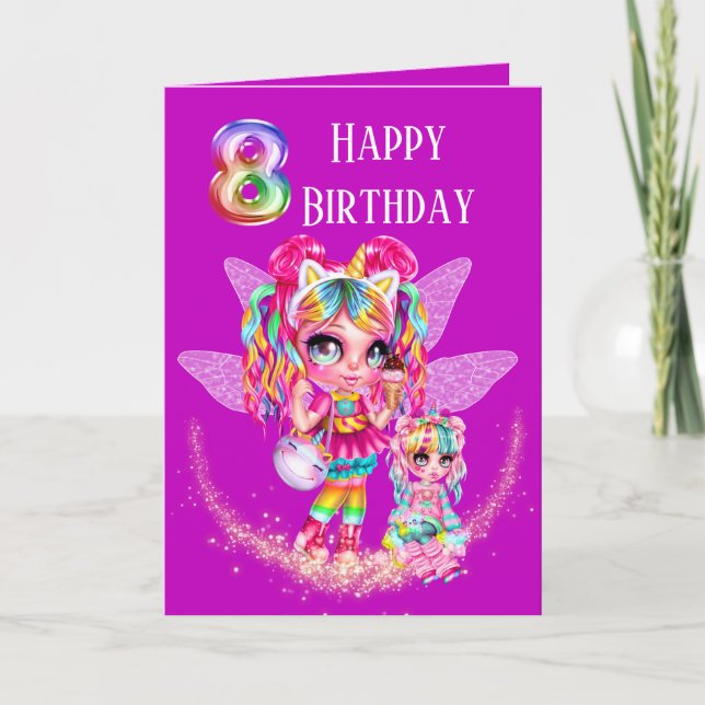 Tarjeta Magia de anime arco iris lindo hada de octavo cump (Anverso)