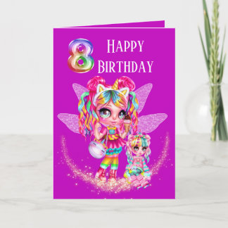 Tarjeta Magia de anime arco iris lindo hada de octavo cump