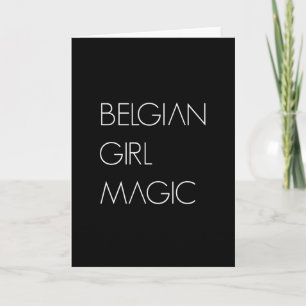 Tarjeta Magia de chica belga Mujer belga Chica