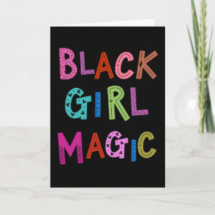 Tarjeta Magia de Chica Negra Reinas Negras Princesas Niñas