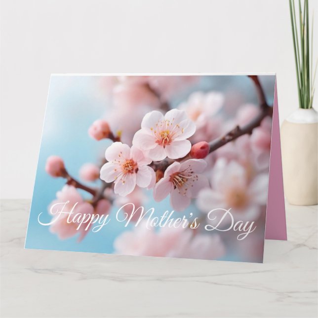 Tarjeta Magia de Flor de Cerezo Rosa (Anverso)