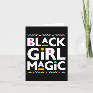 Tarjeta Magia de las Chicas Negras Melanina Historia Afroa