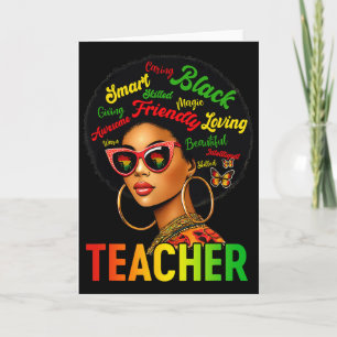 Tarjeta Magia de Maestra Negra Educación de Historia Negra