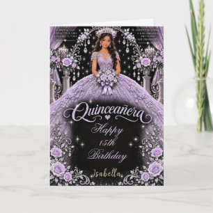 Tarjeta Magia de Quinceañera Lavanda