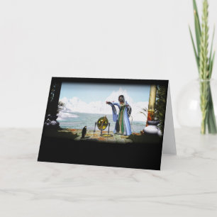 Tarjeta Magia del pingüino y la bruja del invierno