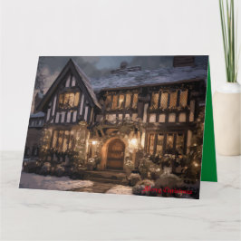 Tarjeta Magia Navideña Rústica