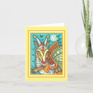 Tarjeta MAGIC CANDY CORN DRAGON, HALLOWEEN FANTASY Blank