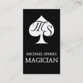 Tarjeta mágica de póquer blanco y negro