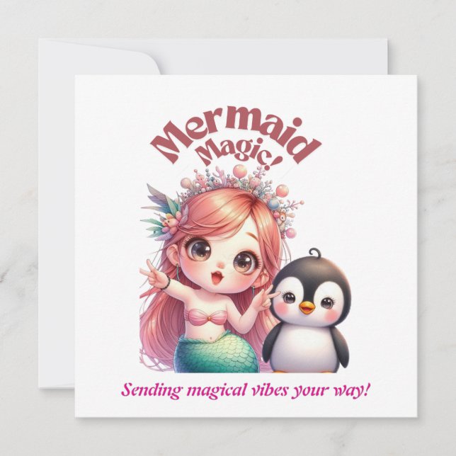 Tarjeta mágica de sirvienta para navidades con div (Anverso)