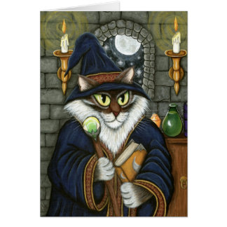 Tarjeta mágica del arte de la fantasía del mago de